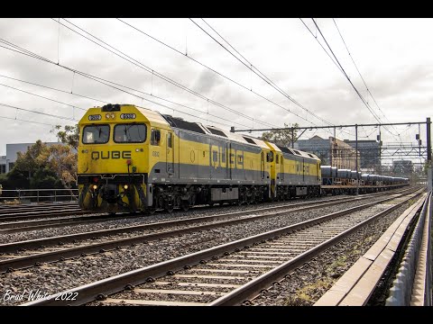 Ten Minutes on the Cremorne Bridge with QUBE's G532 and G521 on 9563 Long Island steel- 20/8/22