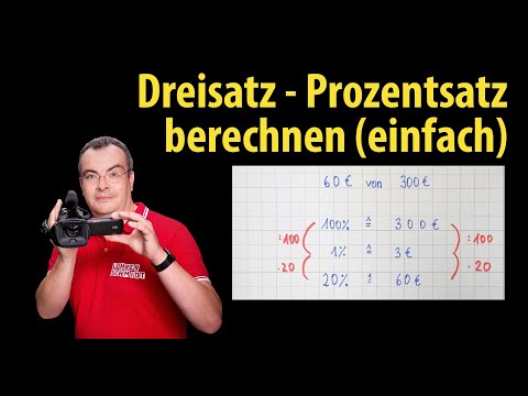Dreisatz - Prozentsatz berechnen - Einführung mit einfachen Aufgaben | Lehrerschmidt