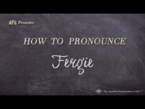 How to Pronounce Fergie (Real Life Examples!)