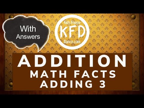 Kids Freeze Dance | Addition Math Facts Adding 3