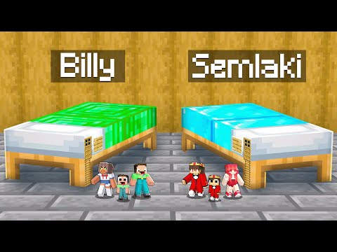 Billy Familie SMARAGD vs Semlaki Familie DIAMANT HAUS IN BETT Battle in Minecraft!