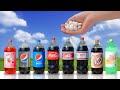 COKE VS MENTOS Soda Experiment Coca Cola Pepsi Dr Pepper Fanta Sprite