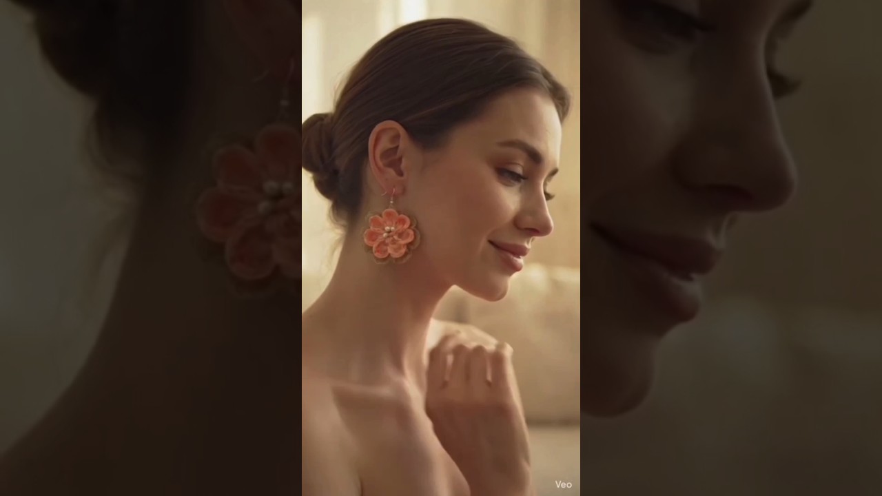 wow 😲 Beautiful flower earrings #shorts #youtubeshorts #viral #trending #crochet