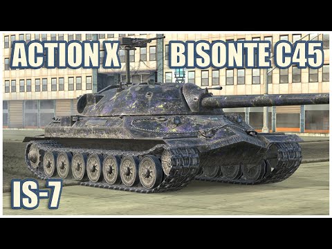 IS-7, Action X & Bisonte C45 • WoT Blitz Gameplay