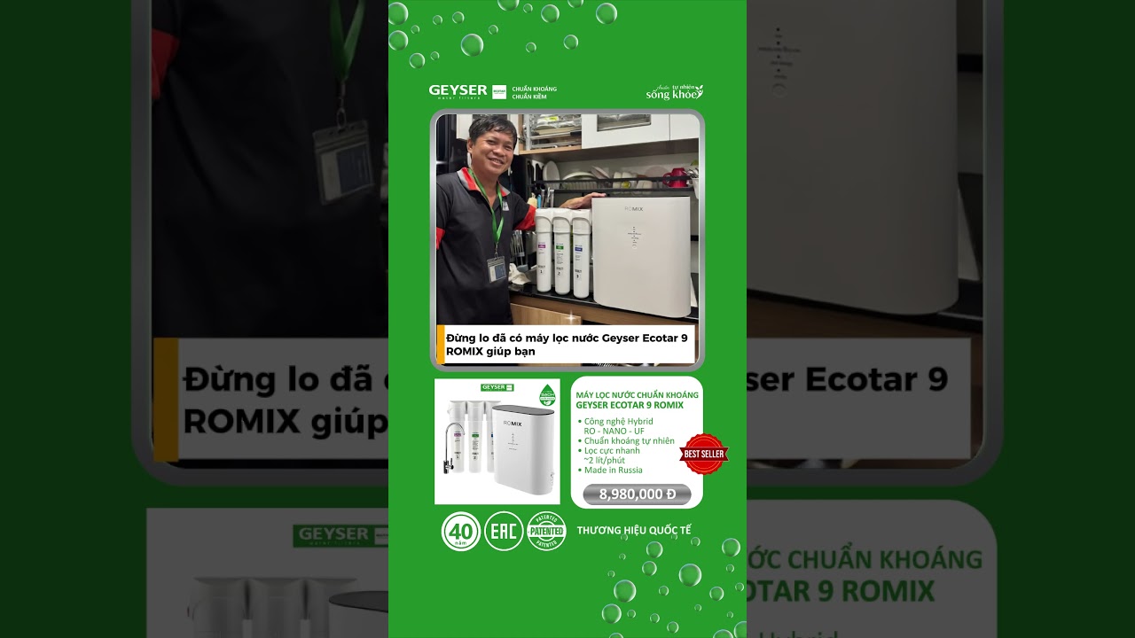 Lắp đặt thực tế lọc tổng đầu nguồn Geyser Ecotar nhập khẩu châu Âu đạt chuẩn chất lượng