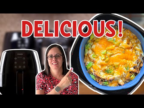 Air Fryer Cheesy Chips (best cheesy chips ever!)