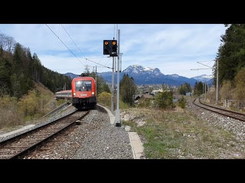 Salzkammergutbahn - IC 1018 - mit Überrollgeräusch aufgrund von Schienenstößen