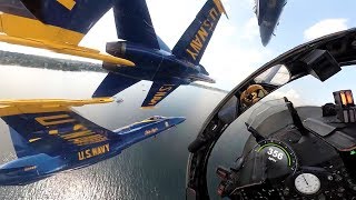 Amazing Cockpit View! US Navy Blue Angels Team Hig