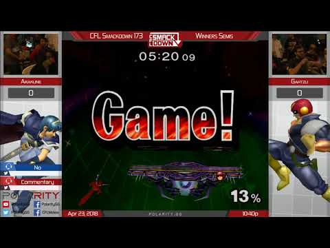 CFL Smackdown 173 Melee - Arakune (Marth) vs Gahtzu (Falcon) - Winners Semis