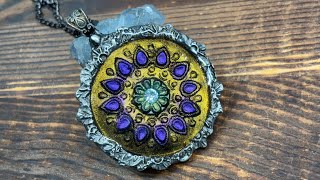 Soft Soldered Polymer Clay Pendant