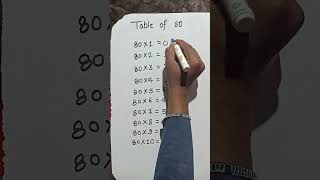 table of 80 | table trick of 80 #shorts #maths #tricks #table