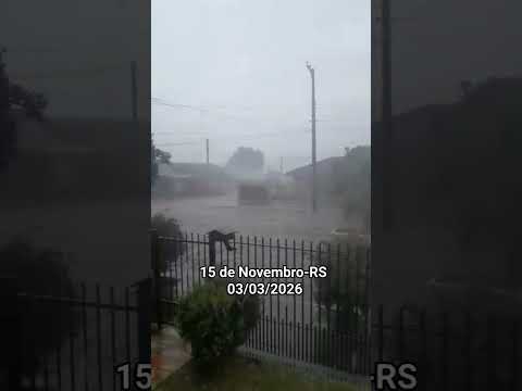 Forte Chuva na cidade de 15 de Novembro RS #chuva #nelsongoulart