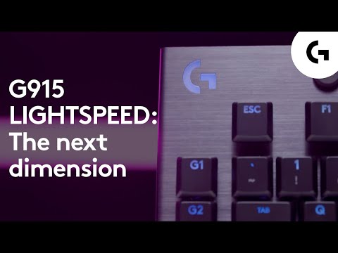 Logitech G915 Belaidė Mechaninė žaidimų klaviatūra, RGB, Lightspeed, Tactile, DE išdėstymas video