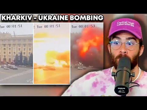 HUGE BOMBINGS in Karkhiv Ukraine | HasanAbi Reacts
