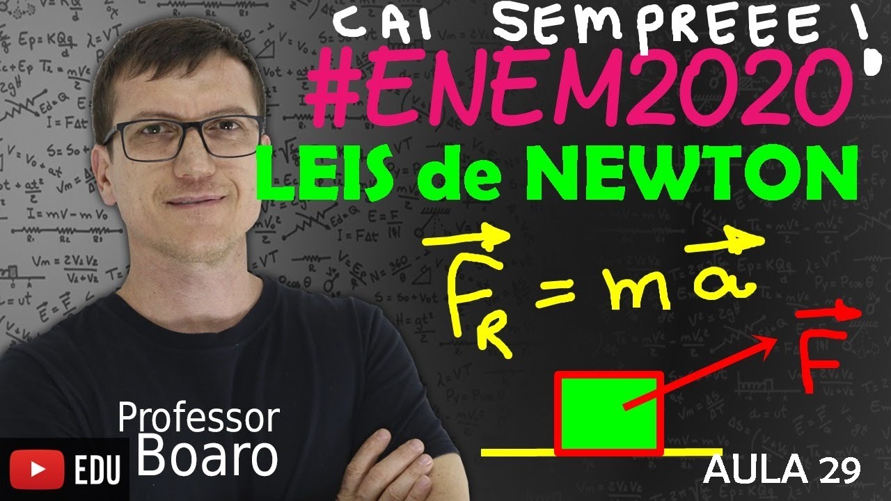 LEIS de NEWTON - DINÂMICA - (TEORIA + EXERCÍCIOS) - #ENEM2020 - AULA 29
