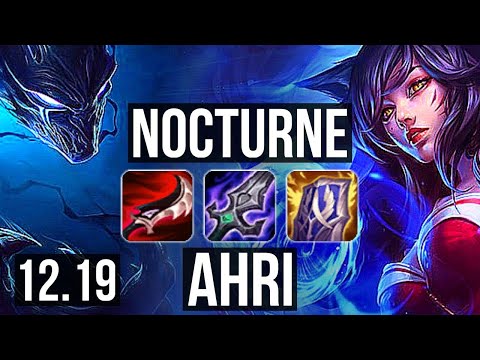 NOCTURNE vs AHRI (MID) | 1.6M mastery, 800+ games, Legendary, 16/4/8 | KR Diamond | 12.19