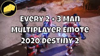 All Multiplayer Emotes 2 and 3 Man 2020 Destiny 2