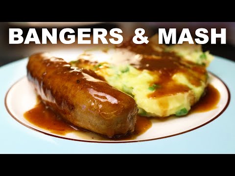 Quick bangers and mash | onion and Marmite gravy | Irish champ