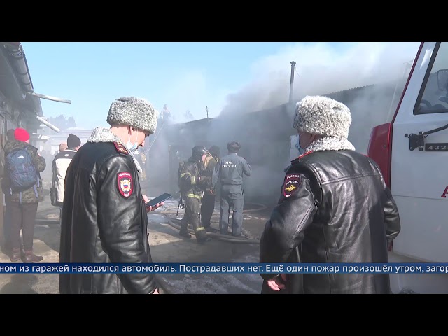 В Ангарске сгорело 5 гаражей