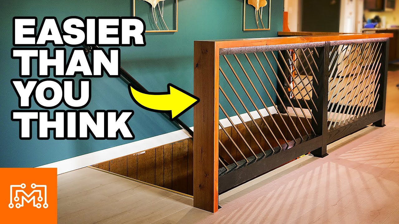 Watch video How To Make a Modern Stair Railing | I Like To Make Stuff Now How To Make a Modern Stair Railing | I Like To Make Stuff