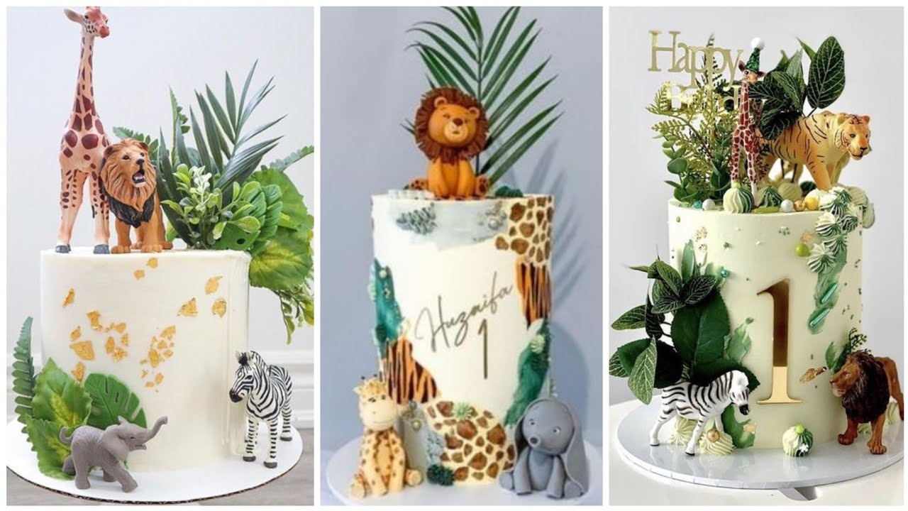Latest Safari Theme Birthday Cakes || Safari Jungle Cake Designs || Latest Jungle Theme Cakes