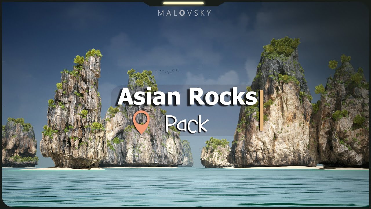 Asian Rocks Pack 3D Model