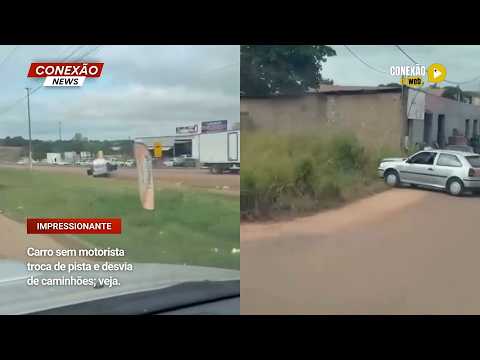 Vídeo: Carro sem motorista troca de pista e desvia de caminhões; veja.