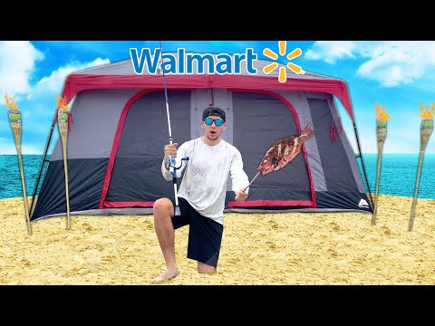 NO BUDGET Walmart SURVIVAL Fishing Challenge! (24 Hours)