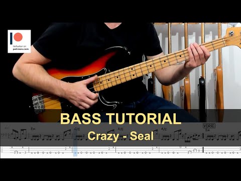 Crazy - Seal | tiefsaiter bassline | Bass Tutorial (Sheet + TABs)