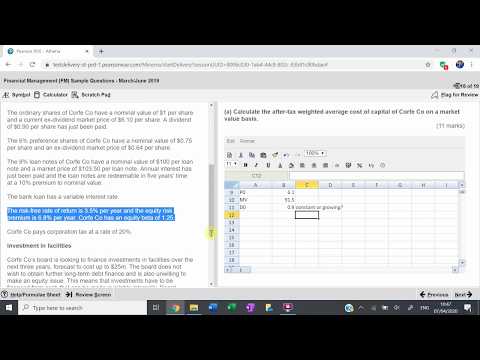 WACC (Weighted Average Cost of Capital) tutorial