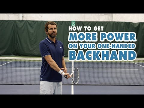 How To Get More POWER on Your One-Handed Backhand - Tennis Lesson