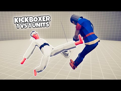 KICKBOXER 1 vs 1 UNITS WITH HEALTHBAR | TABS Gameplay