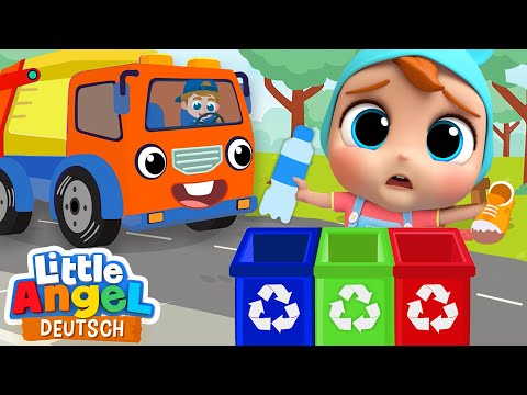 Die Müllabfuhr | Wir helfen mit! | Zeichentrick 0-3 Jahre | Little Angel Deutsch - Kinderlieder