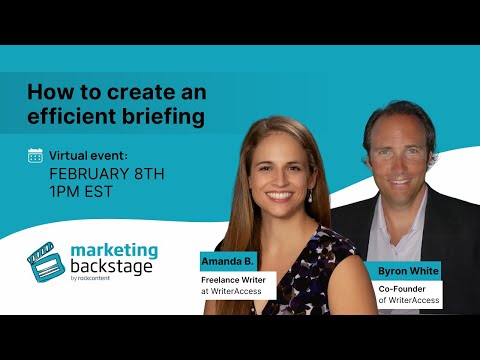 Marketing Backstage: How to Create an Efficient Briefing