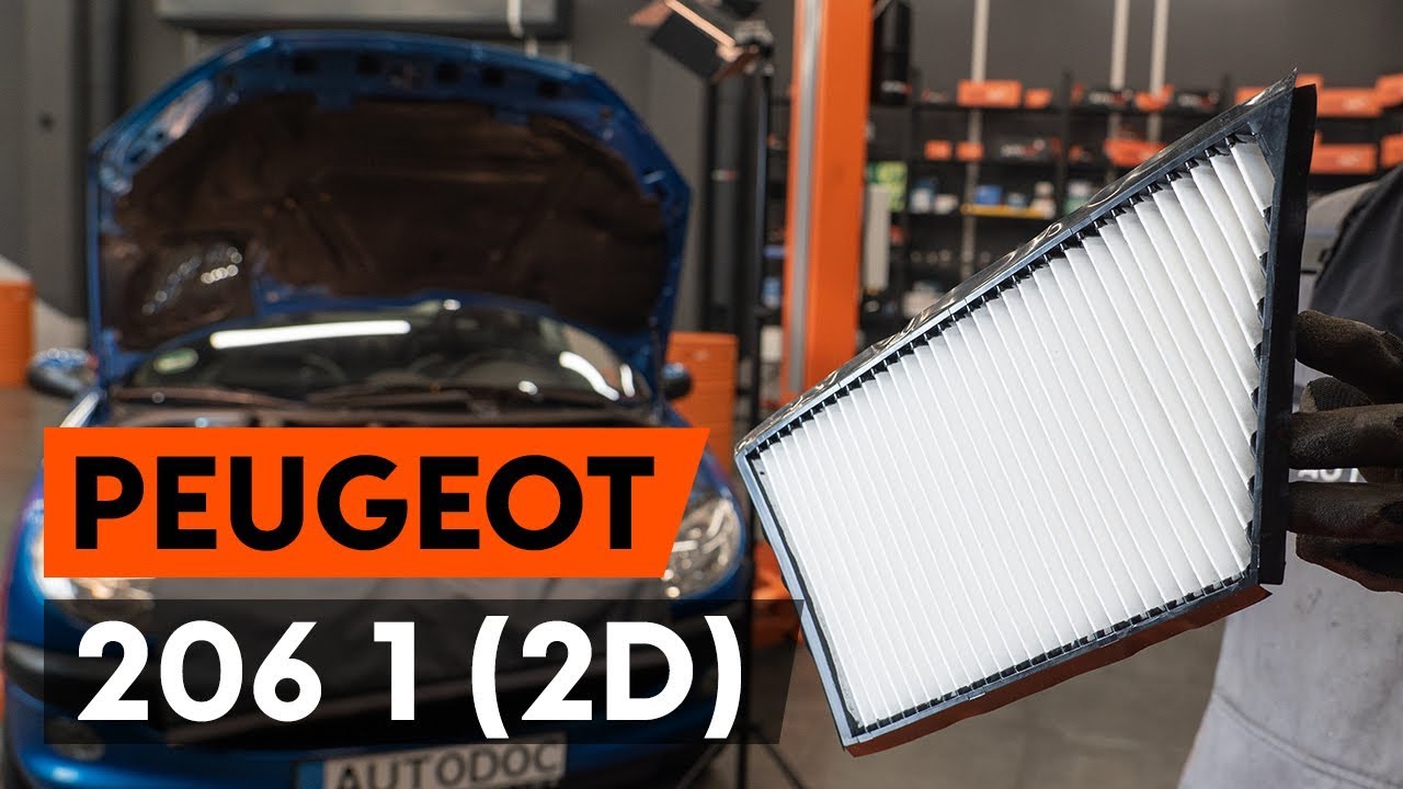 Kako zamenjati avtodel filter notranjega prostora na avtu Peugeot 206 CC 2D – vodnik menjave