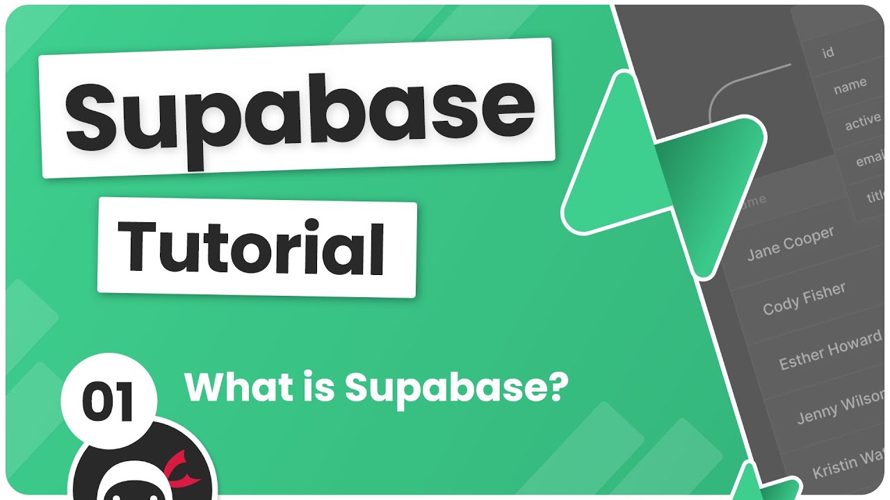 Supabase Tutorial youtube serie from TheNetNinja