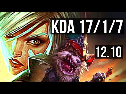RIVEN vs KLED (TOP) | 17/1/7, Legendary, 66% winrate | KR Master | 12.10