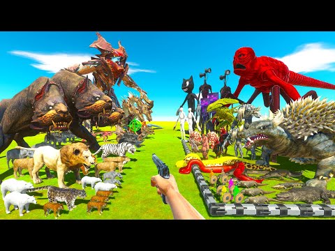 Animal Fight Night | Giant Invertebrates & Reptiles vs Animals - Animal Revolt Battle Simulator