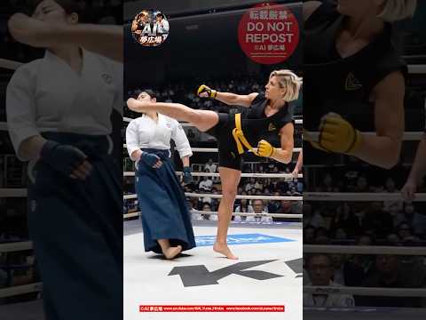 【フェイントからの二連蹴り】空手 vs 合気道 #Karate #Aikido #異種格闘技戦
