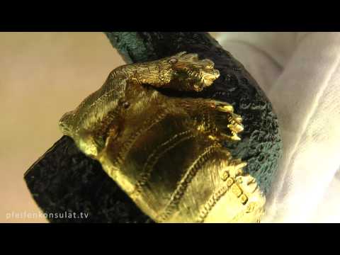 Dunhill Tiger Pipe 18ct Gold with Diamond eyes made 2006 oFi. 4682 @ Pfeifenkonsulat.at