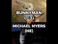BunnyMan (1-3) vs Michael Myers (HE) #michaelmyers #vs #bunnyman #vsbattle  #horror #edit #foryou