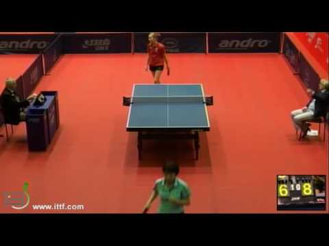ITTF World Tour Polish Open 2013  YOO Eunchong vs BARAVOK Katsiaryna
