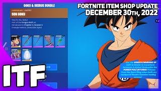 Fortnite Item Shop DRAGON BALL IS BACK! [December 30th, 2022] (Fortnite Battle Royale)