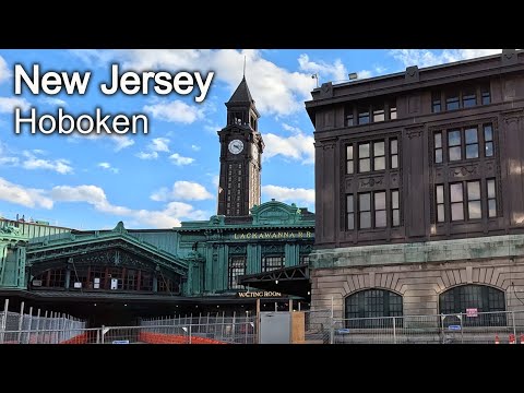 New Jersey  - Walking tour Hoboken on Halloween  4К 60fps