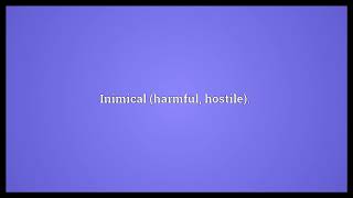 Inimicable Meaning