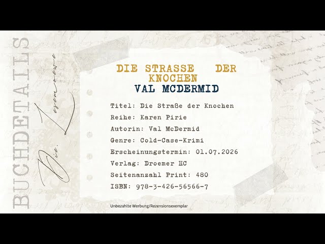 Vídeo relacionado con Die Straße der Knochen: Ein Fall für Karen Pirie (German Edition)