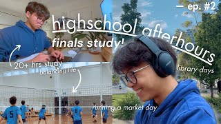 📎📝 highschool afterhours ep2: // library days, volleyball, early exam-prep, productive study + more!