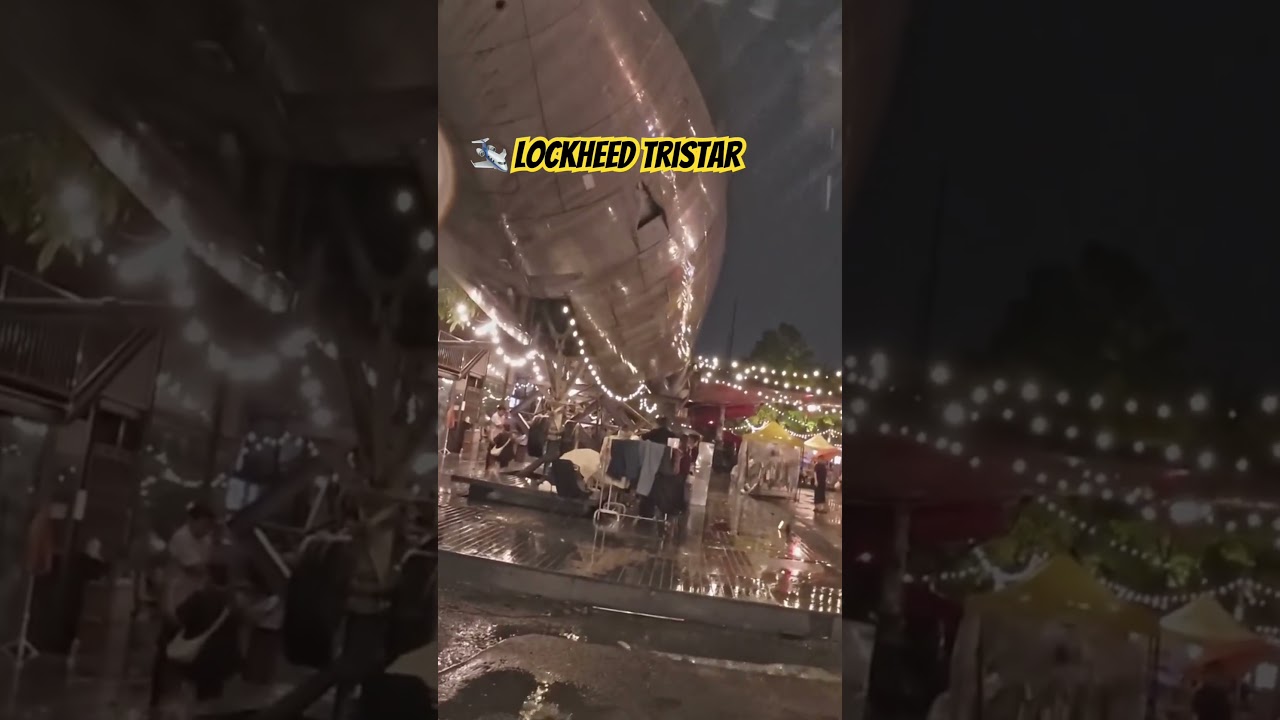 Walking Around a Lockheed Tristar in Bangkok Rain 🌧️✈️ #Bangkok #Thailand #LockheedTristar