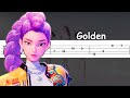 HUNTR X Golden KPop Demon Hunters Bass Tabs Tutorial