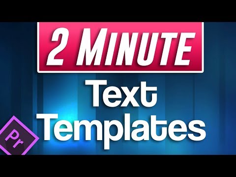 Premiere Pro : How to EDIT FASTER with Saved Text Presets / Templates